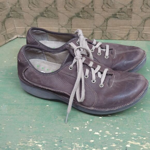 Clarks Wave Walk Womens Brown Leather Lace Up Comfort Shoes Size 8.5 - Picture 3 of 7